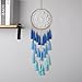 Artilady Macrame Dream Catchers for Bedroom - Tassel Wall Hanging Handmade Dreamcatchers Home Decor with Tassel Feather Ornament Craft Blessing Gift (Blue)