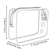 2pcs/pack Lermende Clear Toiletry Bag TSA Approved Travel Carry On Airport Airline Quart Sized 3-1-1 Compliant Bag Make-up Pouch Kit (White)