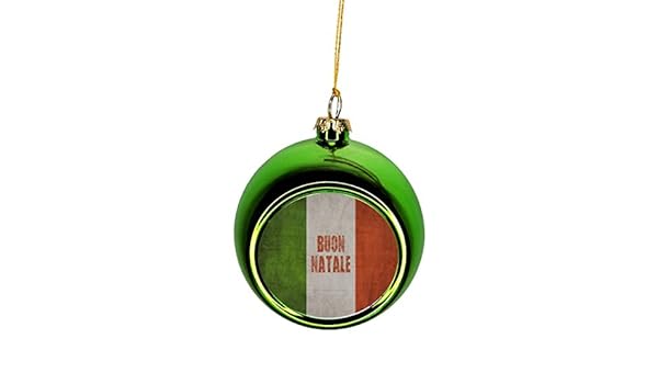 Buon Natale Yard Sign.Amazon Com Lea Elliot Inc Flag Italy Italian Flag Buon Natale Bauble Christmas Ornaments Green Bauble Tree Xmas Balls Home Kitchen
