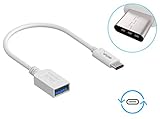 Skiva USB-C to USB-A Adapter, Converts USB Type-C input to Female USB-A 3.0, Uses 56K Resistor, Works with MacBook 2015, ChromeBook Pixel, Dell XPS 13; USB 3.1 OTG Cable for Nexus 5X 6P, LG G5, HTC 10