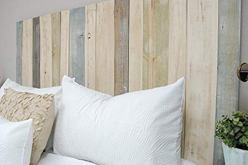 Farmhouse Mix Headboard Queen Size, Hanger Style, Handcrafted. Mounts on Wall. Easy Installation