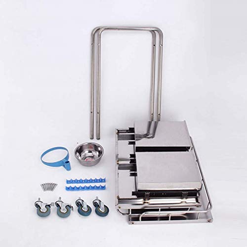 Trolley Medical, Stainless Steel Medical Cart, Assemble Small Surgical Cart, Rescue Vehicle Instrument Change Vehicles, Load 100 Kg - Thumbnail 2