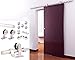 TMS 8FT European Modern Satin Stainless Steel Sliding Barn Wood Door Closet Hardware