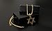 Mens Stainless Steel Gold Tone Star of David Medal Pendant 24