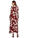Floerns Women's Long Sleeve Floral Print Button Casual Maxi Dress Red XL