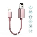 dodocool Card Reader Lightning Cable with Micro SD Card Slot for iPhone 7 / 7 Plus 6 / 6 Plus / 5 / 5s/ iPad iPod and More (Rose Gold)
