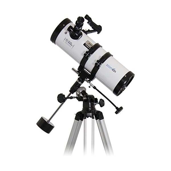 Zoomion Philae 114/500 EQ Spiegelteleskop | astronomisches Teleskop Set | mit Stativ, Montierung und Okularen | für Kinder und Einsteiger