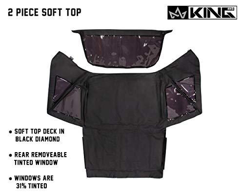 King 4WD Replacement Soft Top - Black Diamond - Tracker 1986-1994 Suzuki Sidekick - Thumbnail 3