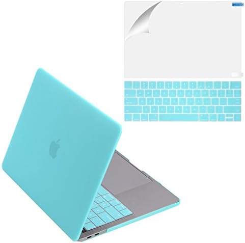 MacBook Pro 13 Case 2017 &amp; 2016 Release A1706/A1708, Mittly Plastic Hard Case Shell Cover with Keyboard Cover &amp;Screen Protector for MacBook Pro 13 Inch with/without Touch Bar &amp; Touch ID, Hot Blue