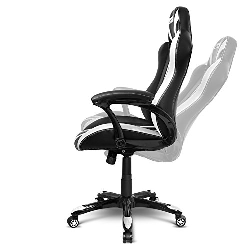 Empire-Gaming-Poltrona-Gamer-Racing-600-Series-Bianca-Modello-sedia-avvolgente-sport-Braccioli-ultra-comodi-e-morbidi