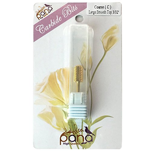 Pana Brand Professional GOLD C (COARSE)Smooth Round Top Large Dome Top Barrel Carbide Bit 3/32" Shank Size