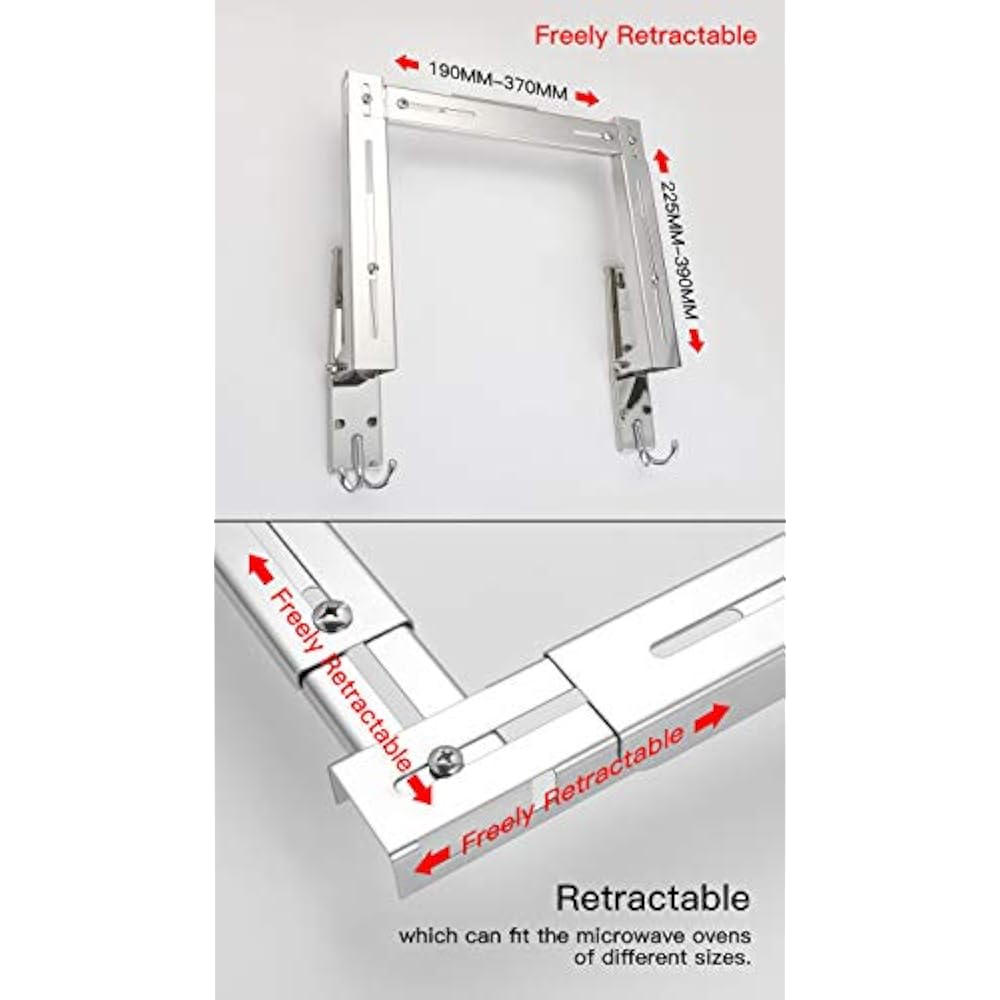 304 Stainless Steel Microwave Wall Mount Brackets Complete Fixing Kit