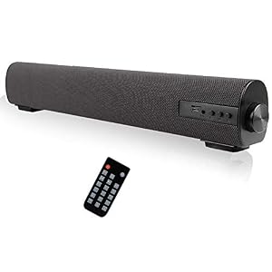 Sound Bar for TV Soundbar with Dual Built-in Subwoofer 15.8 Inch 3D Surround Sound for Home Theater Wired & Wireless…
