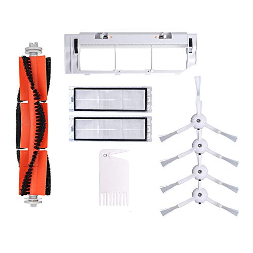 meidexian888 2X Filters + 4X Side Brushes + 1x Main Brush + 1x Main Brush Cover + 1x Cleaning Tool, for XIAOMI Robot Vacuum