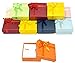 Novel Box Cardboard Jewelry Earring Tree Gift Boxes With Rosebug Bows in Assorted Colors 2.3X2.3X0.75