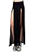 Vivicastle Sexy High Waisted Double Slits Open Knit Long Maxi Skirt (X-Large, Black)