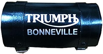Vintage Pure Black Leather Made Tool Bag Roll Triumph Bonneville Logo Engravin Only On Catstail