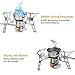 ENKEEO 3000W Windproof Camping Stove Foldable Backpacking Stoves Ultralight Portable Gas Cooker with Piezo Ignition, Pocket Size for Outdoor Camp Kitchen, Hiking and Traveling
