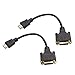Cable Matters 2-Pack Bi-Directional HDMI to DVI Male to Female, DVI to HDMI Female to Male Cable Adapter - 5 Inches