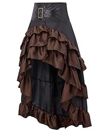 Falda con falda de burbusto, estilo gótico Steampunk de la marca Schartlet OSCURIDAD