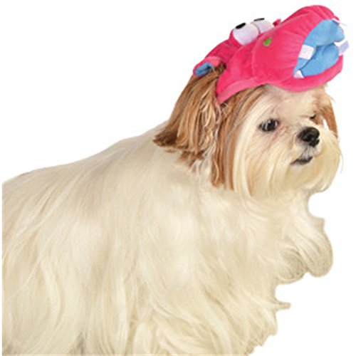 Soft Plush Pink Cartoon Hippo Headpiece Hat For Pet Dog