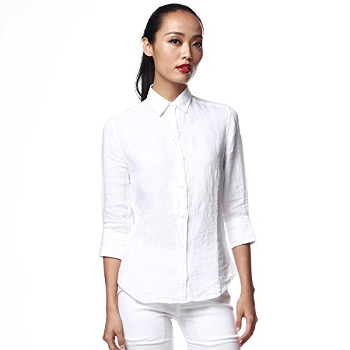 Fred Perry Green Label Women's 3/4 Sleeves Button Down Shirt (Medium)