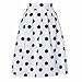 NEARTIME Women's Skirt, White Polka Dot Umbrella Skirt Retro Puff Skirts (XL)