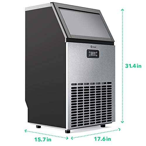 image for Vremi Commercial Grade Ice Maker - Produces 99 Pounds of Ice in 24 Hou