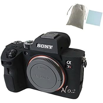 No.2 Warehouse Soft Silicone Armor Skin Rubber Protective Camera Case Compatible with Sony Alpha A7iii A7R3 A7Riii A7siii Camera (Black)