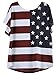 OMONSIM America Flag Pattern V-Neck Short Sleeve T-Shirt