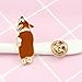 ink2055 Cartoon Dog Paw Enamel Brooch Pin Badge for Denim Jacket Backpack Badge Brooches Jewelry Decor - Brown
