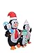 BZB Goods 5 Foot Christmas Inflatable Penguins Family Yard Decoration Lights Decor Outdoor Indoor Holiday Decorations, Blow up Lighted Yard Decor, Lawn Inflatables Home Family Outside