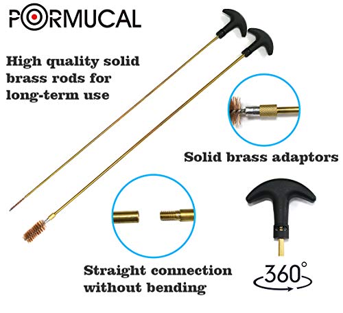 PORMUCAL Universal Gun Cleaning Kit for All Guns Hunting Rifle Handgun Shot Gun Cleaning Kit with LED Bore Light