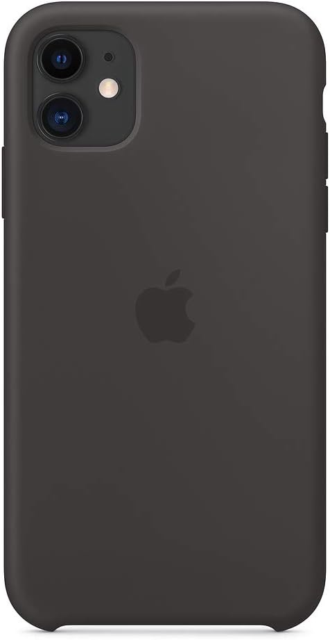 Anti-Drop iPhone 11 6.1 inch(2019) Liquid Silicone Case,Three Sides Soft Microfiber Cloth Lining Cushion，Shockproof Cover Case Drop Protection Case (Black)
