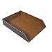 KINGFOM Letter Tray, PU Leather Paper Organizer Tray for Desk, Paper Organizer Storage Holder for Office Home or School A4 Size Brown