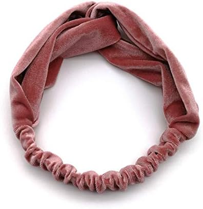 dryujdytru Value-for-Money New Simple Velvet Headband Cross Knot Hairband Women Wide Edge Elastic Hair Bands Hair Accessories for Girl Hair Ornament for Women & Girls