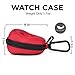 Ritche Single Watch Box, Red, Travel, Bike, Home Storage, Watch Maintenance, Fits 35-50mm Watches, Heavy Duty Protection