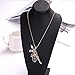 Hunputa Necklace,Lovely Angel Fairy Wings Butterfly Crystal Pendant Necklace Long Sweater Chain Jewelry