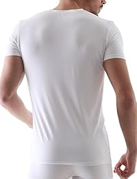 David Archy camiseta ajustada en micro modal, cuello en V para hombre - 3 unidades