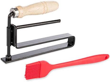Plate Setter Lifter from Aytwozed for Smoker Heat Deflector Grate Plate, Perfect for BBQ Smoker Accessories BBQ Tools, fits Most Kamado Smoker Grills and BONUS Basting Brush