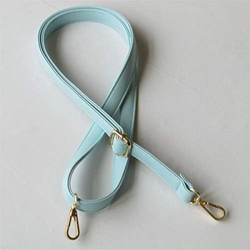 Length 55 inch Adjustable PU Leather Strap with Golden Hardware (Clemence Light Green Style) for Purse Bag Straps Replacement Crossbody/Shoulder Bag (Wide 2.5 cm)