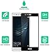 Dmax Armor for Huawei P9 Tempered Glass Screen Protector, [Full Screen Coverage] Anti-Scratch, Anti-Fingerprint, Bubble Free, (Black)