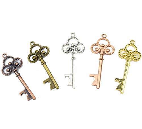 image for Makhry 50pcs Vintage Skeleton Key Bottle Openers Beer Partners Place C