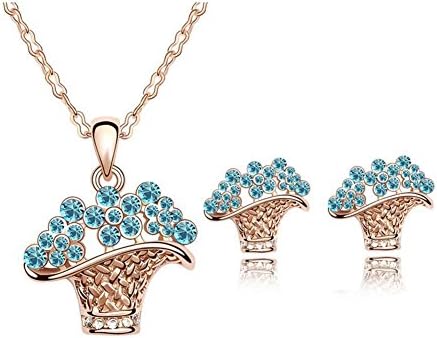 First Love Lady "Flower Basket "Fashion Necklace Earrings Jewelry Set Two-Piece(C2)