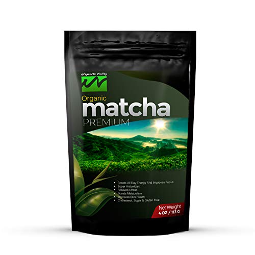 Nephrite Valley Matcha Green Tea Powder, Tested & Proven to Boost Energy and Assist with Weight Loss, 100% Pure Organic, Culinary Grade with Antioxidants for Lattes, Smoothies, Yogurt & Baking, 4oz