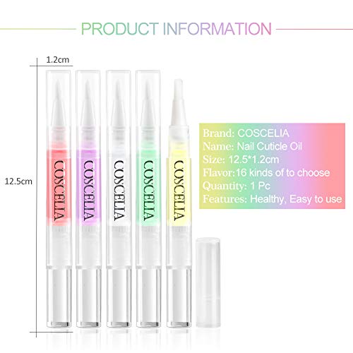 Coscelia 9pcs Nail Nutrition Oil Pen 5ML Multi-Function Nail Gel Cuticle Oil Nail Art Tools Makeup Accessories