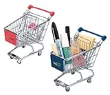 Mini Shopping Cart Pen Holder Desk Accessory