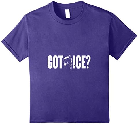 unisex-child Got Ice Funny Ice Hockey Skating Rink Athletic T-Shirt 12 Purple