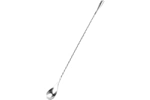 DAN&DRE Stainless Steel Bar Wine Cocktail Mixing Spoon with Long Handle for Stirring Drinks