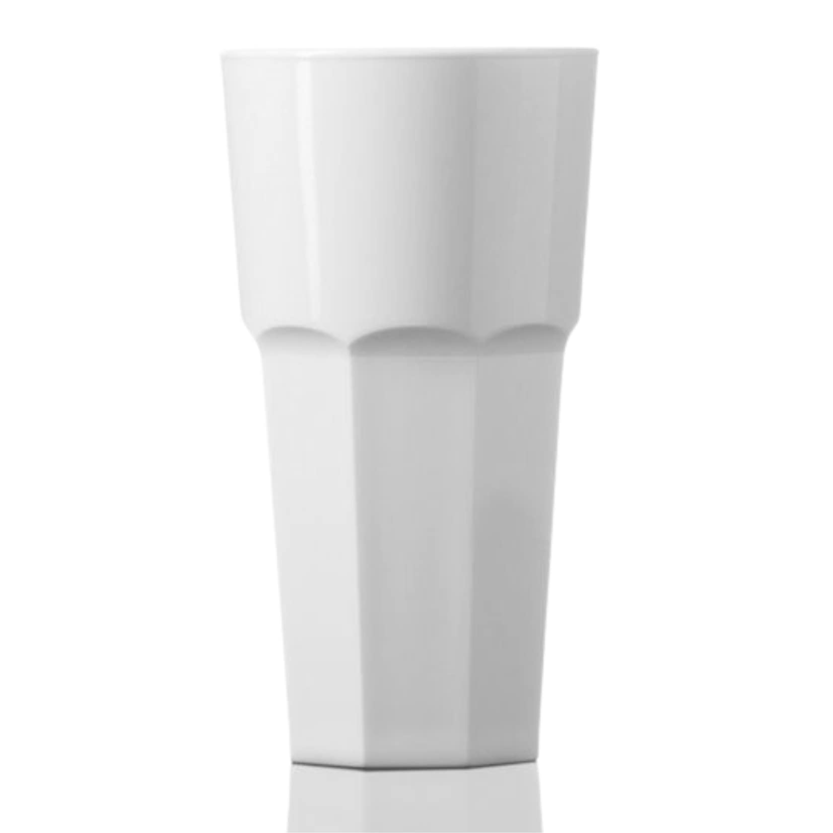 AIOS Set of 6 Premium Unbreakable Polycarbonate White Pint Glass (568ml) Stand-Out Looks with a weighty, Glass-Like Look and Feel.